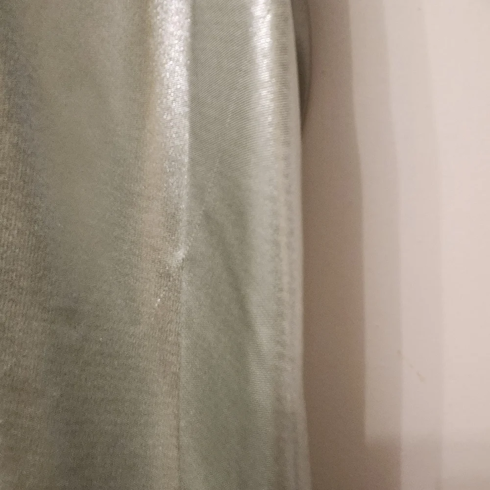 Free People Geen  Lace Back Sunset Shimmer Metallic Satin Midi Slip Dress - Picture 5 of 8